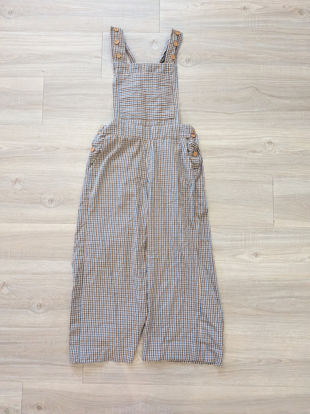 Liz Alig Plaid Wide Leg Overalls - XS